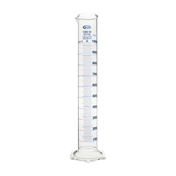 Measuring cylinder, hexagonal base, class A, GLASSCO - Image 5