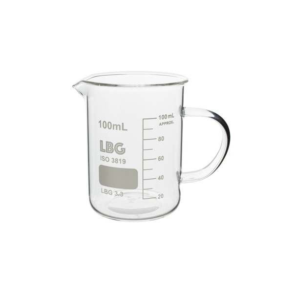 BEAKER, LOW FORM, WITH HANDLE, LBG
