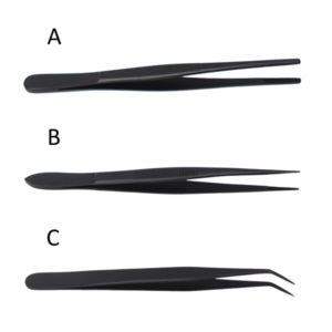 LABORATORY FORCEPS, PTFE COATED
