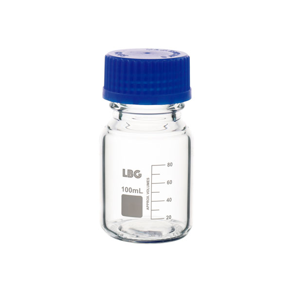 REAGENT GRADUATED BOTTLE WITH ISO THREAD, BOROSILICATE 3.3