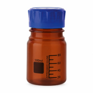 GRADUATED PP BOTTLE, AMBER, WIDE MOUTH