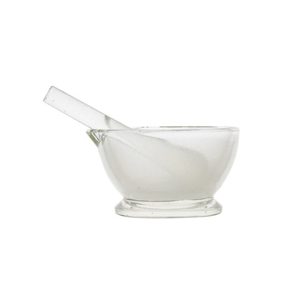GLASS MORTAR WITH PESTLE