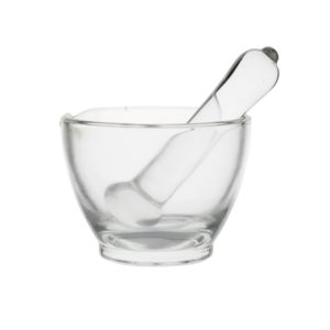 GLASS MORTAR WITH PESTLE PREMIUM LINE