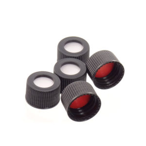 OPEN TOP SCREW CAP WITH 13-425 THREAD, PTFE/SILICONE SEPTUM